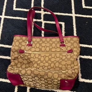 Vintage magenta coach purse